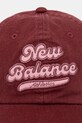 New Balance czapka z daszkiem bawełniana LAH53000MHB bordowy AW25