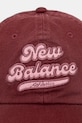 Bavlněná baseballová čepice New Balance LAH53000MHB burgundské AW25