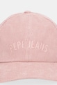 Menčestrová baseballová čiapka Pepe Jeans PL0400005 ružová AW25