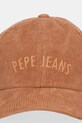 Pepe Jeans czapka z daszkiem sztruksowa PL0400005 brązowy AW25