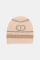 Twinset czapka z wełną z domieszką wełny beżowy 252TO5591