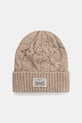 Levi's czapka z domieszką wełny aplikacja beżowy 004D4