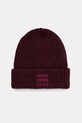 Čiapka s prímesou vlny MAX&Co. hrubá burgundské 2528576042200