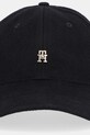 Tommy Hilfiger cappello con visiera in cotone AW0AW17773 nero AW25