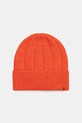 Čiapka s prímesou vlny Tommy Hilfiger stredne hrubá oranžová AW0AW17779