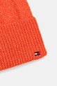 Čiapka s prímesou vlny Tommy Hilfiger AW0AW17779 oranžová AW25