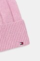 Tommy Hilfiger czapka z dodatkiem wełny AW0AW17779 różowy AW25