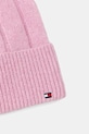 Tommy Hilfiger pălărie din amestec de lână AW0AW17779 roz AW25