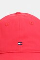 Tommy Hilfiger шапка с козирка дамска от памук AW0AW17781 червен SS26