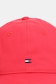 Tommy Hilfiger шапка с козирка дамска от памук AW0AW17781 червен SS26