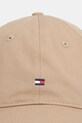 Tommy Hilfiger Шапка с козирка дамска от памук AW0AW17781 бежов SS26