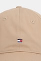 Tommy Hilfiger Шапка с козирка дамска от памук AW0AW17781 бежов SS26