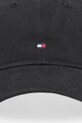 Tommy Hilfiger czapka z daszkiem bawełniana AW0AW17781 czarny AW25