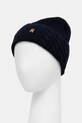 Akcesoria Tommy Hilfiger czapka z dodatkiem wełny AW0AW17784 granatowy