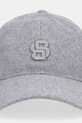 Kšiltovka s příměsí vlny BOSS 50550607 šedá AW25