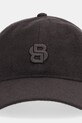BOSS czapka z daszkiem z dodatkiem wełny 50550607 brązowy AW25
