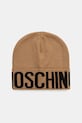 Moschino czapka z wełną średniej grubości beżowy M3349.65457