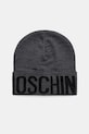 Moschino căciulă de lână cu modele gri M3349.65457