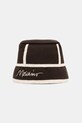 Klobuk z volno Moschino z dodatkom svile rjava M3353.65460