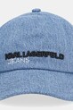 Karl Lagerfeld Jeans czapka z daszkiem bawełniana A4W33123 niebieski AW25