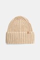 UGG czapka i mitenki z domieszką wełny CHUNKY 103605 beżowy AW25