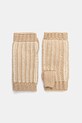 Akcesoria UGG czapka i mitenki z domieszką wełny CHUNKY 103605 beżowy