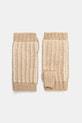Akcesoria UGG czapka i mitenki z domieszką wełny CHUNKY 103605 beżowy