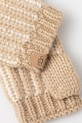 UGG czapka i mitenki z domieszką wełny CHUNKY 103605 beżowy