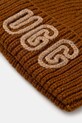 Akcesoria UGG czapka z domieszką wełny CHUNKY 102345 brązowy