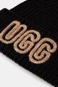 Akcesoria UGG czapka z domieszką wełny CHUNKY 102345 czarny