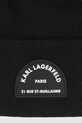 Accesorii Karl Lagerfeld căciulă din amestec de lână A4W33107 negru