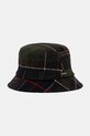 Barbour kapelusz z wełną z dodatkiem wełny zielony LHA0478