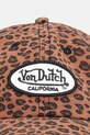 Bavlněná baseballová čepice Von Dutch VD.2.CB.LEO hnědá AW25