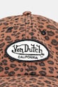 Хлопковая кепка Von Dutch VD.2.CB.LEO коричневый AW25