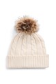 Lauren Ralph Lauren czapka z dodatkiem wełny 454P04455 beżowy AW25