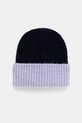 United Colors of Benetton căciulă din amestec de lână cu modele bleumarin 6NWBDA01L