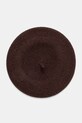 Sisley beret wełniany 6B2NW41A4 brązowy AW25