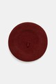 Sisley beret wełniany 6B2NW41A4 czerwony AW25