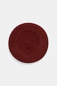 Sisley beret wełniany 6B2NW41A4 czerwony AW25