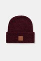 Coach czapka z dodatkiem wełny średniej grubości bordowy 29CU825