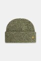 GANNI pălărie din amestec de lână Melange Brushed Mohair groase verde A7097