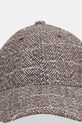 Twinset czapka z daszkiem z dodatkiem wełny 252TO543A brązowy AW25