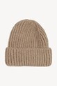 Akcesoria Bizuu czapka z dodatkiem wełny LORRO LORRO.BEZOWY beżowy