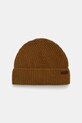 Sessun czapka z dodatkiem wełny aplikacja brązowy 25115003