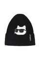 Karl Lagerfeld căciulă și fular din bumbac pentru copii Z31010.50.56 negru AW25
