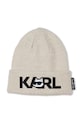Karl Lagerfeld czapka i komin dziecięcy bawełniany Z31013.56.58 beżowy AW25