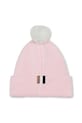 BOSS czapka bawełniana dziecięca J52718 różowy AW25
