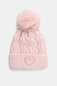 Guess czapka dziecięca aplikacja różowy J4BZ00.Z2QP0.9BYA