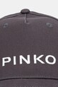 Pinko czapka z daszkiem bawełniana dziecięca KFCP001.C.CF046 czarny AW25