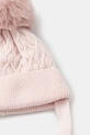 Jamiks czapka z wełną dziecięca LAURINA II LAURINA.m.II.N.JZI099.G różowy AW25